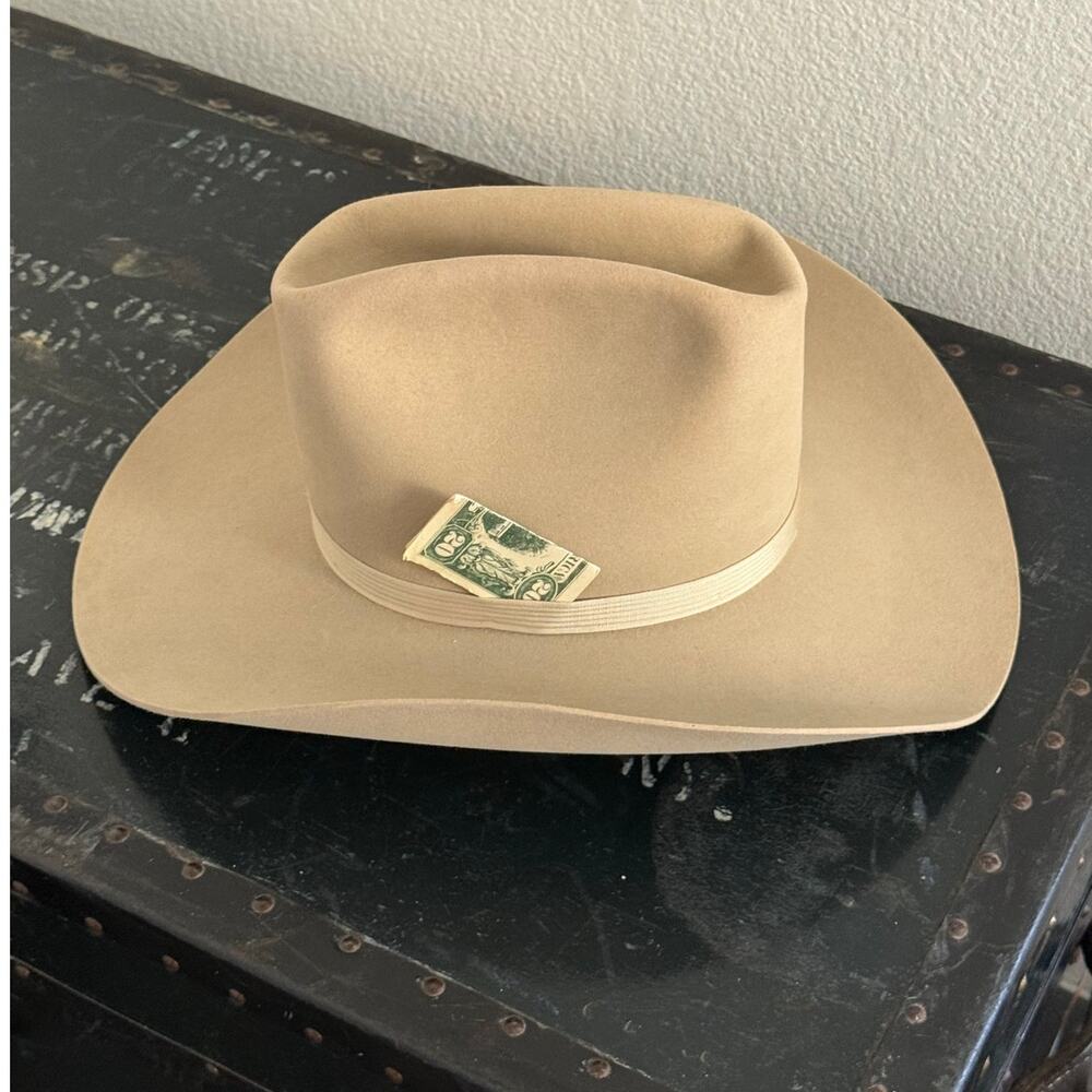 RESISTOL Self Conforming XXX Beaver Felt Western Cowboy Hat Men size 6 7/8 - Picture 4 of 10